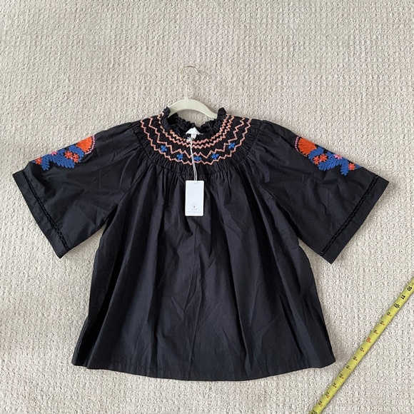 NWT Corey Lynn Calter smocked top - Picture 1 of 8